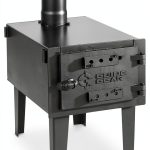 Guide Gear Outdoor Wood Stove Metal Black Portable-0