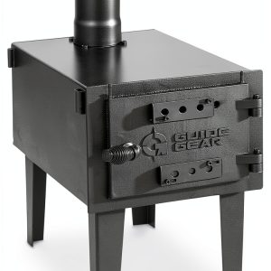 Guide Gear Outdoor Wood Stove Metal Black Portable-0