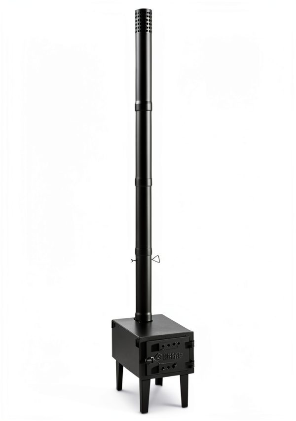 Guide Gear Outdoor Wood Stove Metal Black Portable-2