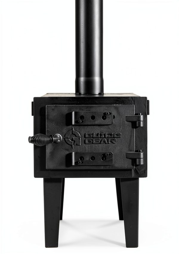 Guide Gear Outdoor Wood Stove Metal Black Portable-1