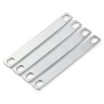 MECCANIXITY 4 Pcs Bus Bars Connector Bus Bar, Hole Spacing 3.15" Thickness 1.5MM Nickel-Plated Surface for Lithium Battery 3.2V 50Ah 100Ah 280Ah LiFePO4 Cells, Silver-0