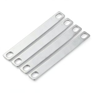 MECCANIXITY 4 Pcs Bus Bars Connector Bus Bar, Hole Spacing 3.15" Thickness 1.5MM Nickel-Plated Surface for Lithium Battery 3.2V 50Ah 100Ah 280Ah LiFePO4 Cells, Silver-0