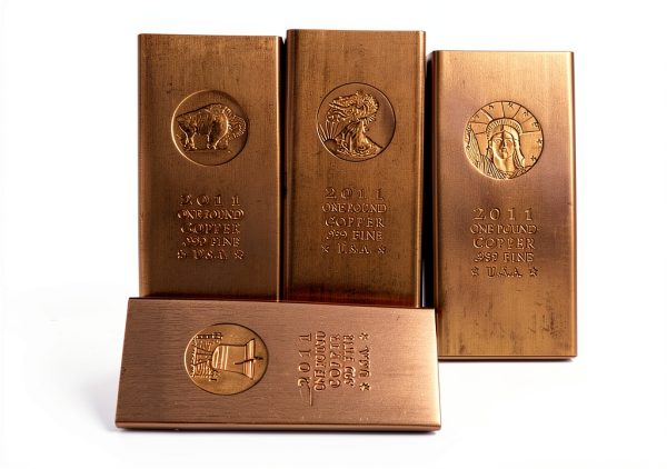 Copper Bar REEDERSONG 1 Pound Flat Style with Five 1 Ounce Rounds-1