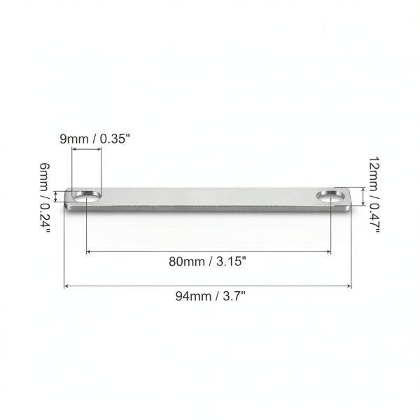 MECCANIXITY 4 Pcs Bus Bars Connector Bus Bar, Hole Spacing 3.15" Thickness 1.5MM Nickel-Plated Surface for Lithium Battery 3.2V 50Ah 100Ah 280Ah LiFePO4 Cells, Silver-1