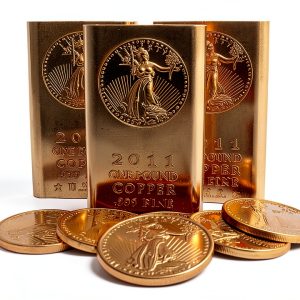 Copper Bar REEDERSONG 1 Pound Flat Style with Five 1 Ounce Rounds-0