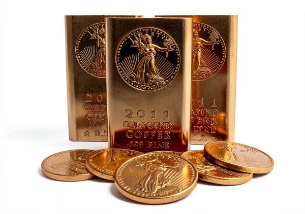 Copper Bar REEDERSONG 1 Pound Flat Style with Five 1 Ounce Rounds-0