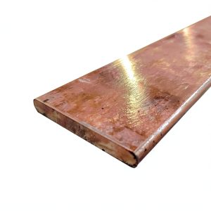 Online Metal Supply 1/4" x 2" x 18" C110 Copper Flat Bar Round Edge-0