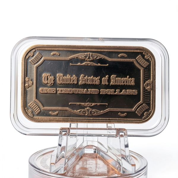 Copper Bar 100 Count 1 oz $1000 Pattern with 5 Tube Storage - Gold-1