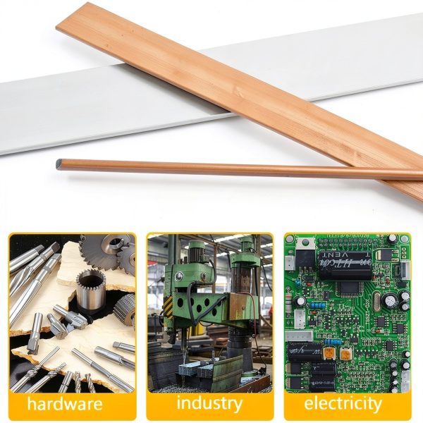 110 Copper Flat Bar, 1/4" Thickness x 1" Width x 12" Length Copper Flat Bar Stock, 6mm x 25mm x 305mm-5