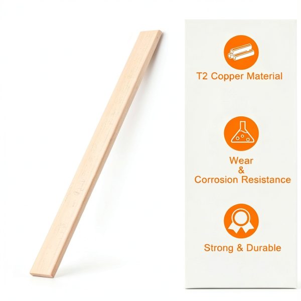 Copper Flat Bar uxcell 5mm x 20mm x 200mm High Conductivity Bus Bar-3