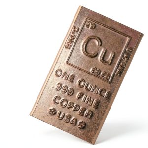 1 oz Copper Bar .999 Pure with Element Design by Unique Metals-0