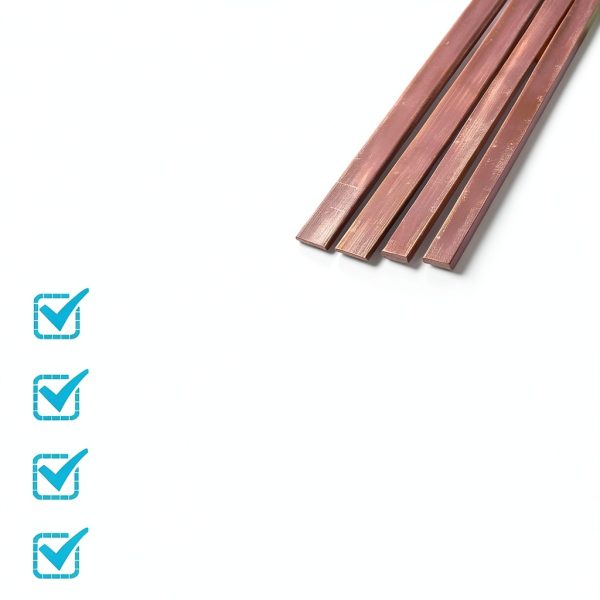110 Copper Flat Bar, 1/4" Thickness x 1" Width x 12" Length Copper Flat Bar Stock, 6mm x 25mm x 305mm-1